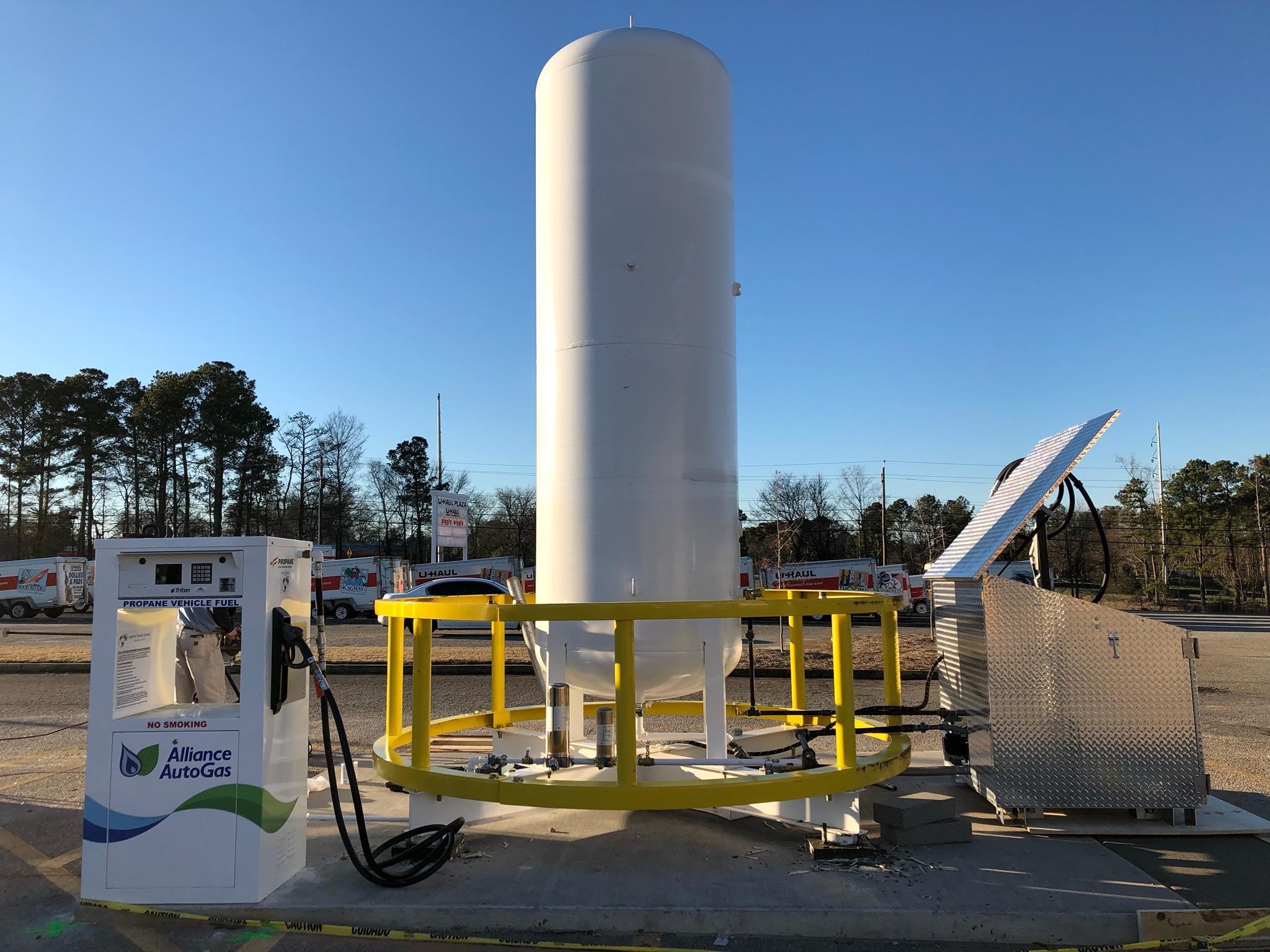 U-Haul and Alliance AutoGas Refueling Tanks