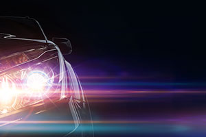 New Vehicle Technology Image of Car Light Abstract