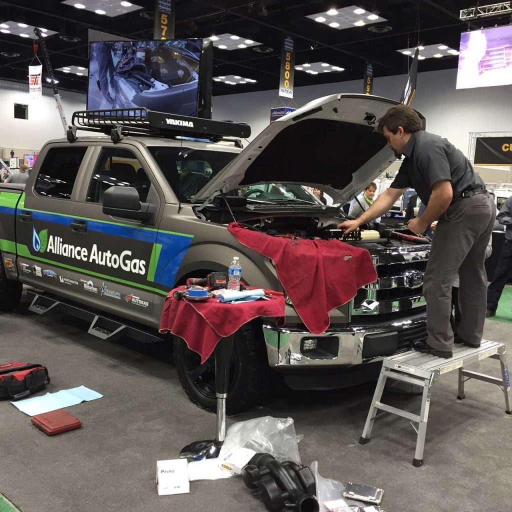 Alliance AutoGas team members performing fastest autogas conversion